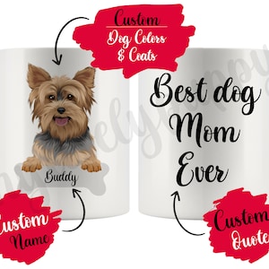 Personalized Yorkshire Terrier Dog Dad Mom Mug, Yorki Women Gifts, Yorkie Mommy Mug, Daddy Owner Present Gift, Best Yorkie Dog Mug