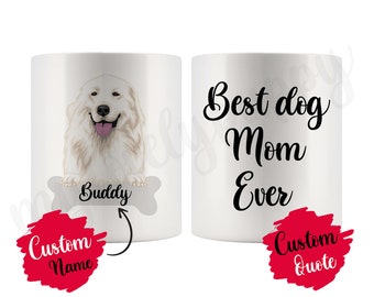 Personalized Maremma Sheepdog Dog Mom Dad Mug, Women Men Gifts, Maremma Sheepdog Dog Mug, Memorial Gift, Custom Dog Image Gift, Dog Face Mug