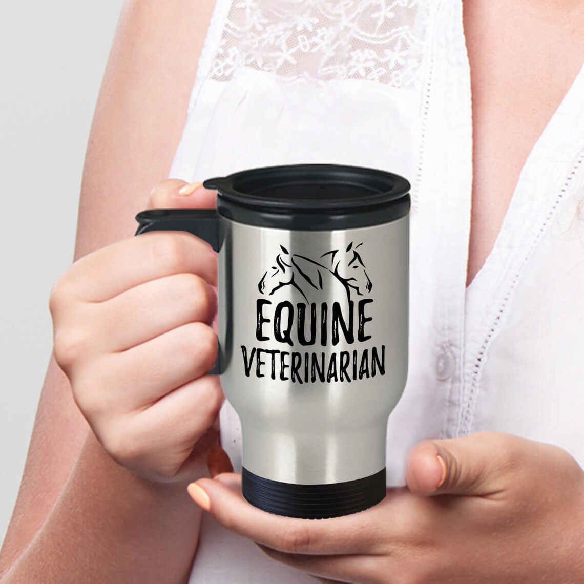 Cadeaux de vétérinaire équine tasse de voyage cheval Etsy France