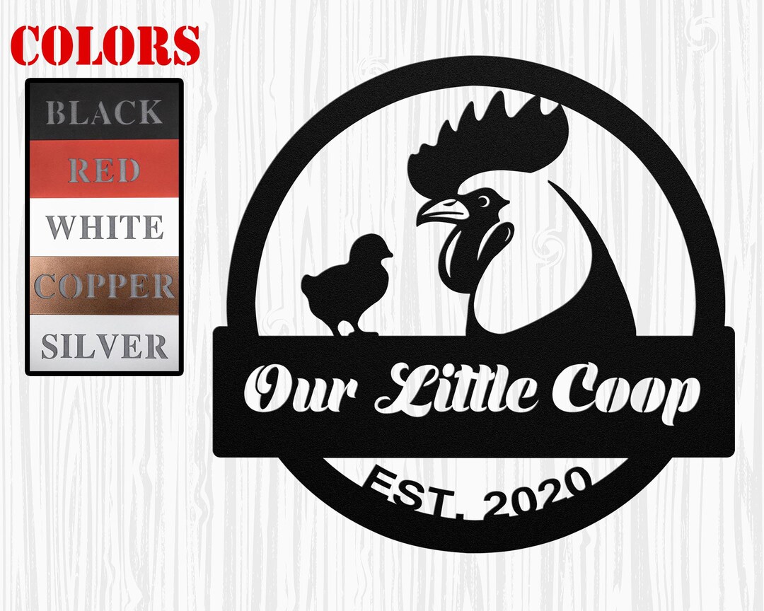 Custom Chicken Coop Name Metal Sign Personalize Metal Sign, Farmhouse