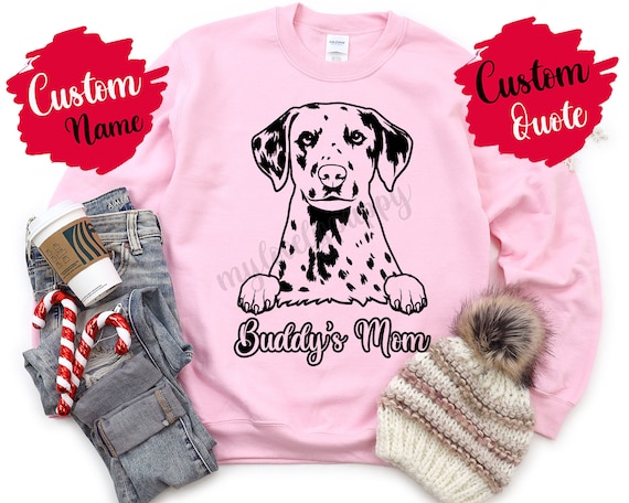 Buy Personalized Dalmatian Dog Mom Dad Gift Daddy Mommy Sweatshirt Carriage Dog Owner Spotted Coach Dog Women Men Dally Dog Christmas Gifts Online in India Etsy