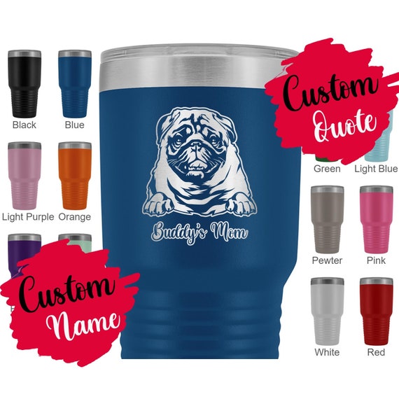 Pug Tumbler - Blue Pug Tumbler - Blue