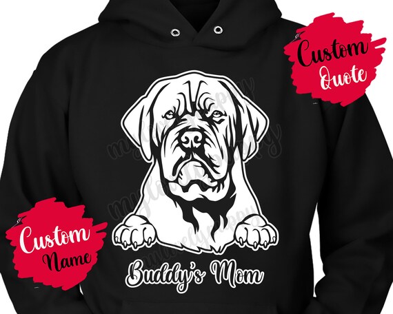 Personalized Dogue De Bordeaux Dog Mom and Dad Hoodie French Mastiff Women Christmas Gift Bordeaux Mastiff Dog Mommy Daddy Present Gifts Etsy Canada
