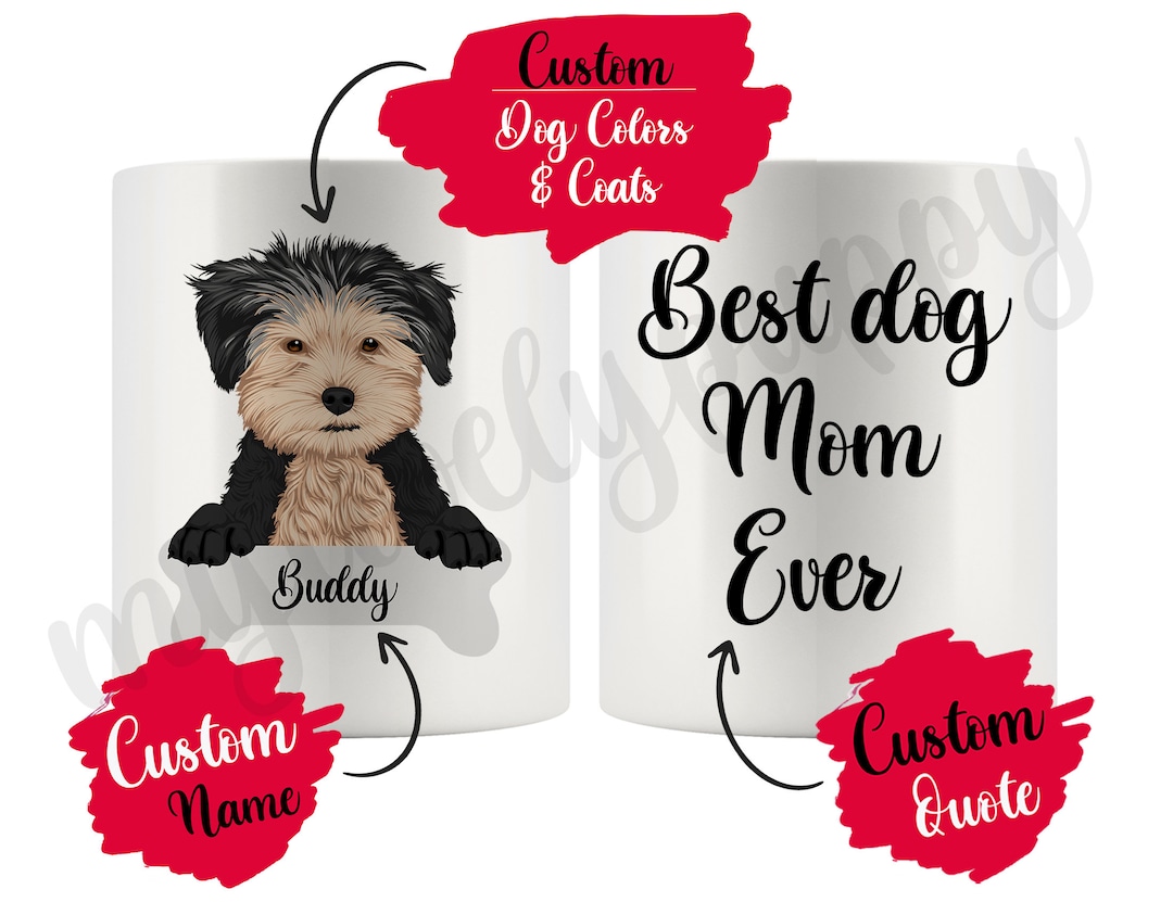 Personalized Morkie Dog Mom Dad Mug, Morkie Women Men Gifts - Main Image