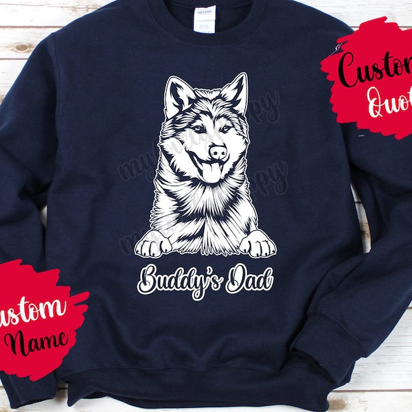 Cadeau de Noël personnalisé pour chien Hokkaido maman et papa, sweat-shirt pour chien aïnou, cadeaux pour chien dō-ken pour femmes, cadeau de maman aïnou-ken, chien de maman Seta