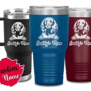 Personalized American Water Spaniel Dog Mom and Dad Tumbler, Women Men Christmas Gifts, American Water Spaniel Mommy Owner Present Gift