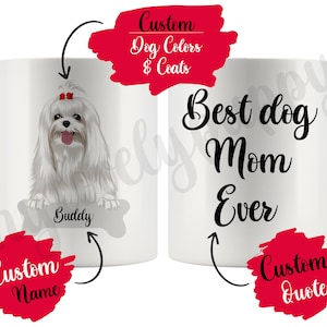 Personalized Maltese Dog Mom Dad Mug, Maltese Women Men Gifts, Maltese Dog Mommy Daddy Mug, Present Gift, Best Maltese Dog Ever Mug