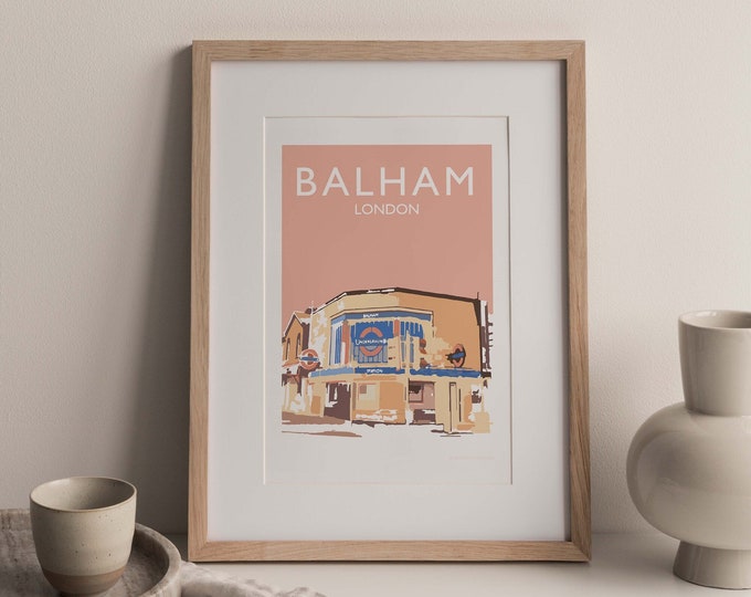 Balham London Underground Tube Station, London, Wandsworth A4 Print ...