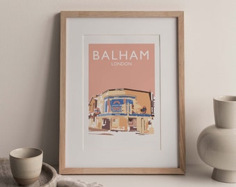 Balham London Underground Tube Station, London, Wandsworth A3 print (unframed)