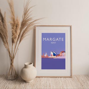 Impressão de viagem A4 de Margate, Kent (sem moldura)
