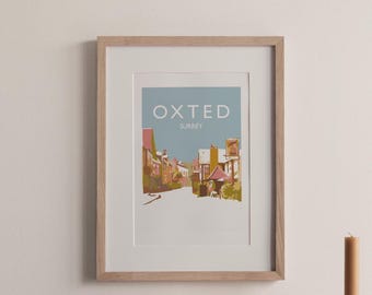 Oxted Surrey UK Fine Art Travel Print Poster (not framed)