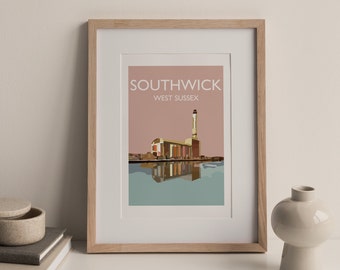 Southwick West Sussex UK Fine Art Travel Print Poster (not framed)