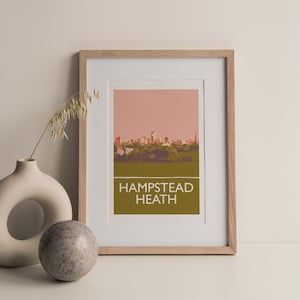Hampstead Heath London England UK A4 travel print unframed