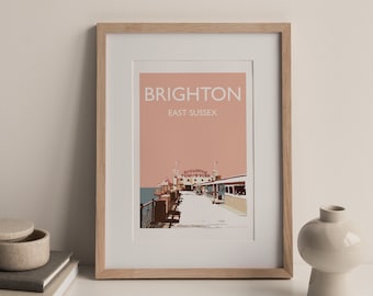 Brighton Pier, East Sussex A4 travel print (unframed)