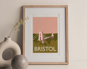 Bristol, England A4 travel poster print (unframed)