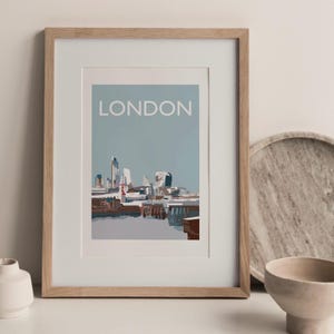 City of London and Cannon Street Railway Bridge A4 print (not framed)