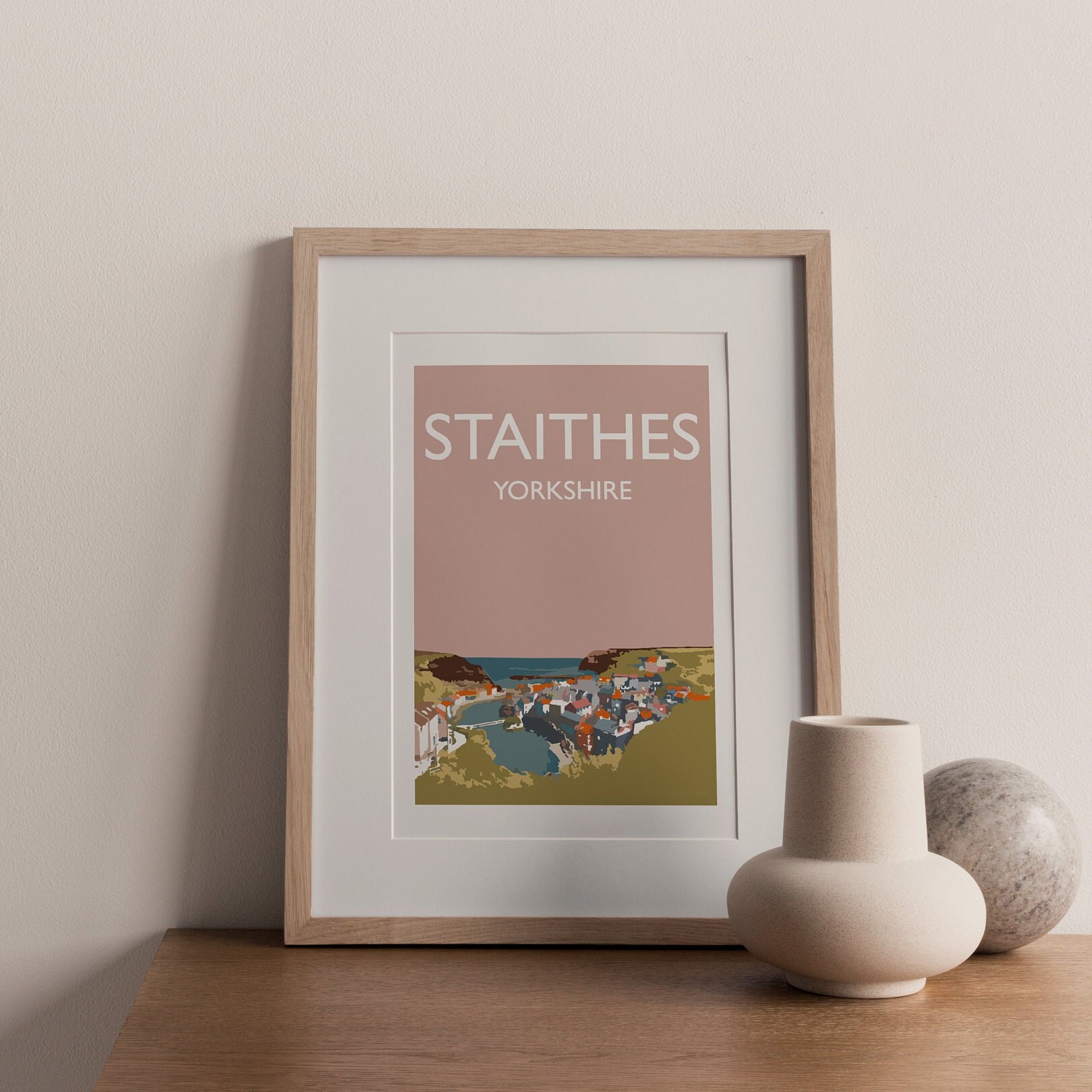 Staithes Yorkshire England UK A4 Museum/Gallery quality Fine Art travel print poster unframed