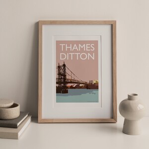 Thames Ditton Surrey, England UK A4 travel print