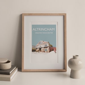 Altrincham Greater Manchester A4 Reise Poster Druck (ungerahmt)