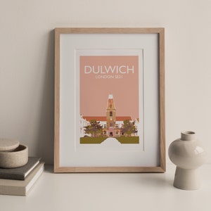 Dulwich London England UK A4 Giclee Fine Art Travel Poster Print (unframed)