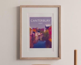 Canterbury Kent UK A4 Fine Art Travel Print (not framed)