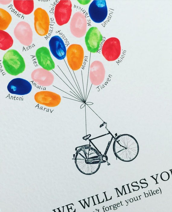 We will miss you card don't forget your bike card | Etsy