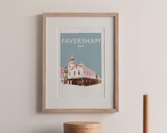 Faversham Kent England UK Fine Art Travel Print Poster (not framed)