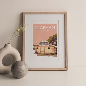 Clapham London U-Bahn Tube Station, London, Lambeth A4 Druck (ungerahmt)