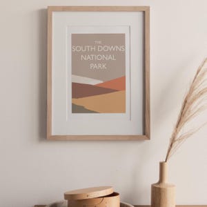 Impressão de viagem A4 do Parque Nacional South Downs (sem moldura)