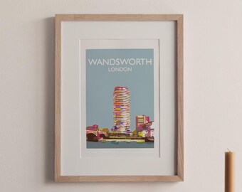 Wandsworth London England UK A4 Fine Art Travel Print (unframed)