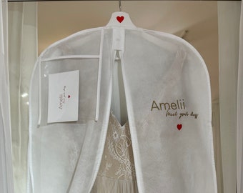 Garment Bags for wedding dresses, Wedding Carrying Handle bag, Dress Bag, Amelii Wedding Dress Garment Bag, Dress Bag with Logo