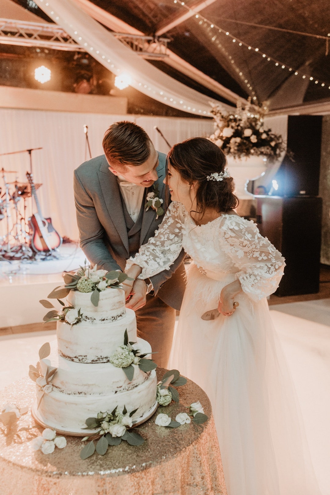 Dreamy Ivory Colour Wedding Gown With Rich Lace Detailing/boho - Etsy