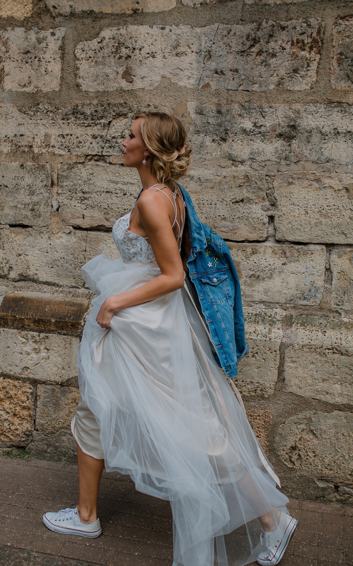Flowy Tulle Beige Wedding Dress/ Bohemian Beige Wedding Dress/ Etsy