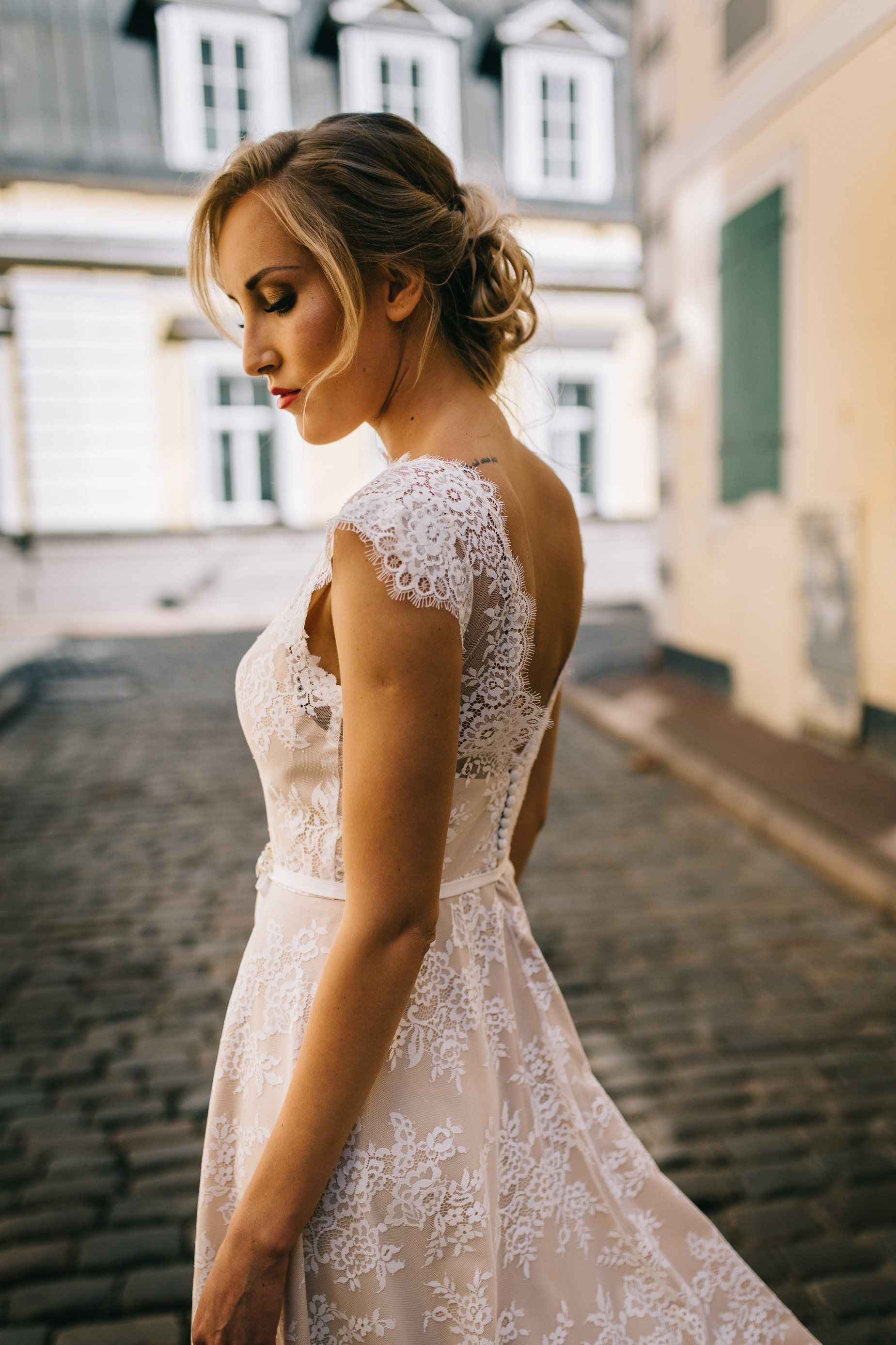 Delicate Lace Dress/ Bohemian Beige Lace Wedding - Etsy