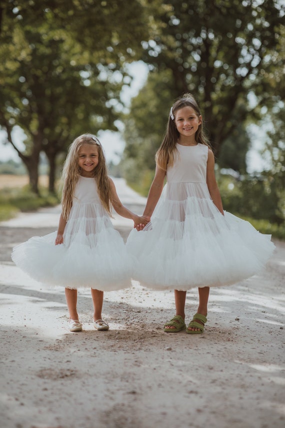 Buy Little Girls Tulle Dress Flower Girls Dress for Wedding