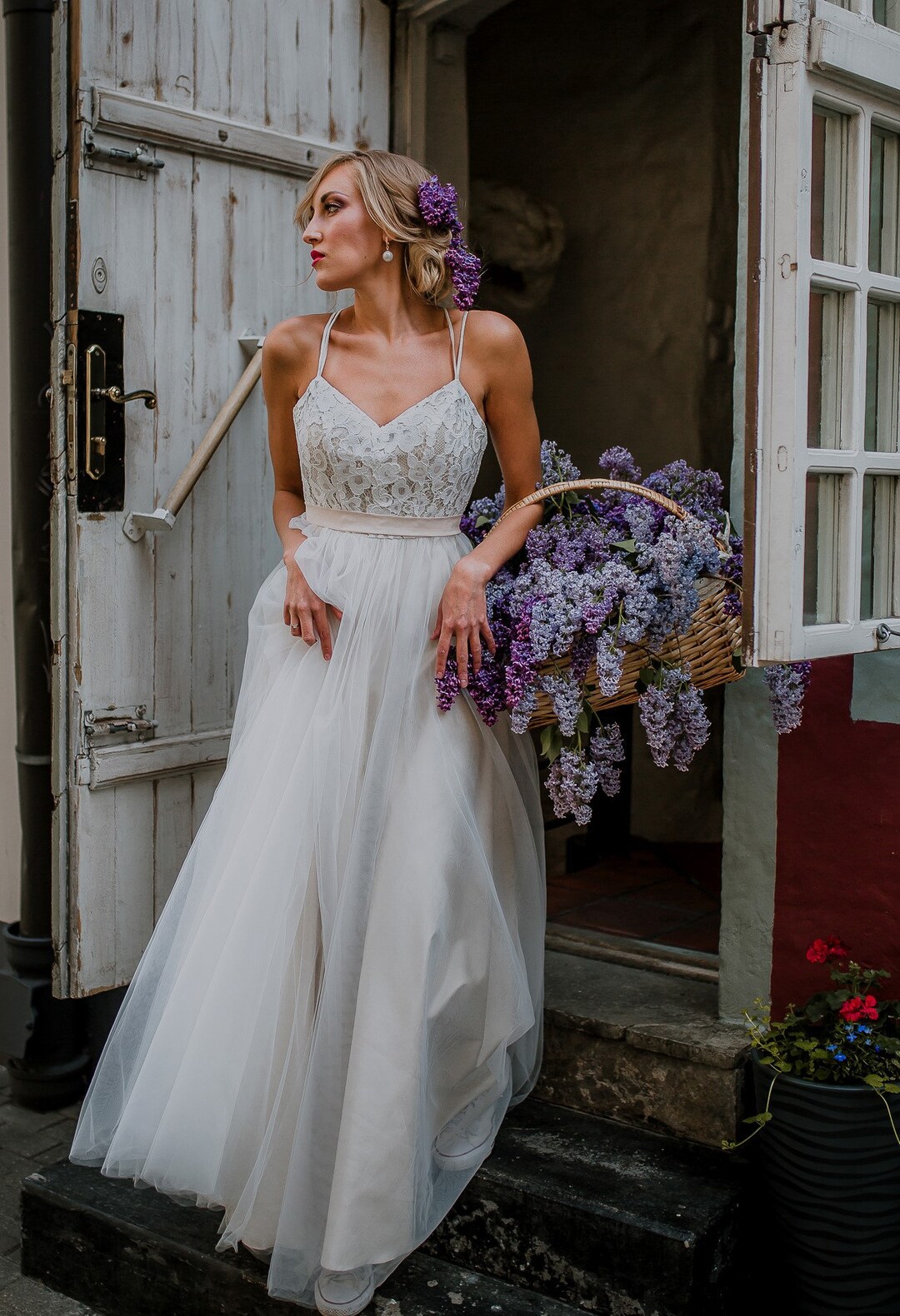 Color Marfil Vestido De Novia Sencillo Color Beige Vestido De