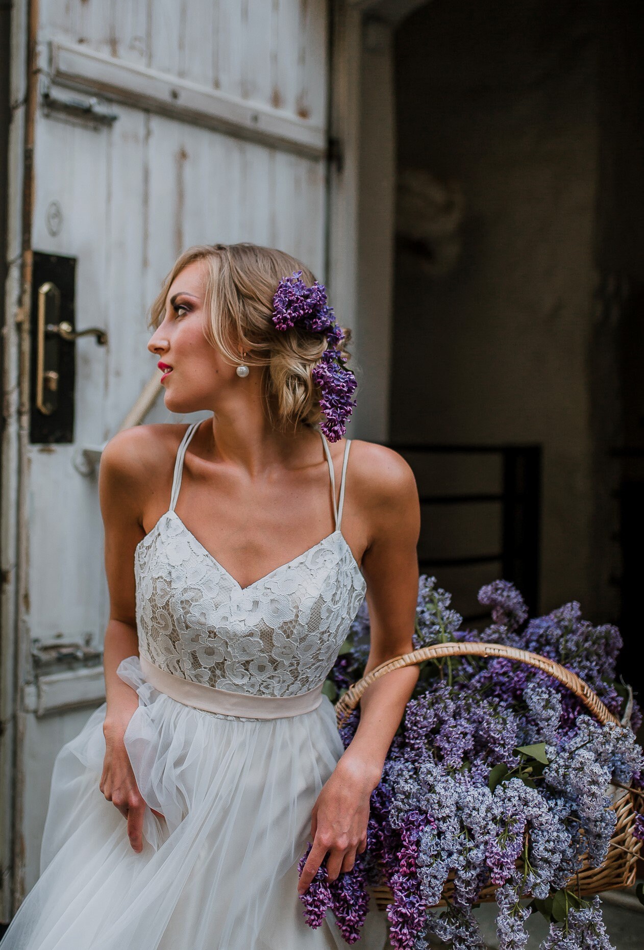 Flowy Tulle Beige Wedding Dress/ Bohemian Beige Wedding Dress/ | Etsy