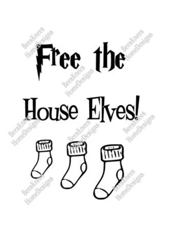 Harry Potter Free The House Elves Design Digital Cut File | Etsy