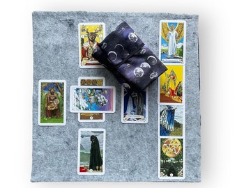Tarot or Oracle Deck Pouch and Spread Cloth, Spiritual Creations, Spiritual Art, Psychic Readings, Tarot Readings & Divinations Tools