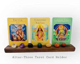 Three Tarot Oracle Card or Image Holder Stand Altar Three Oracle Card Display Four Tarot Card Display