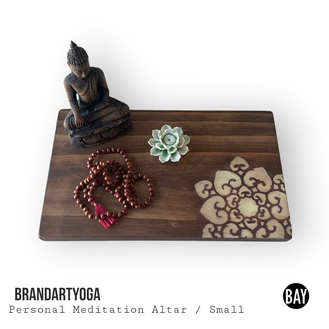 Personal Meditation Altar Small Size, Yoga Gift, Yoga Art, Shrine, Wood ...