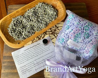Sweet & Soft Lavender Infused Eye Pillow/1ml Lavender oil, Christmas Present, Meditation, Relaxation, Aromatherapy, gift, best friend gift