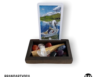 Mystical Celestial Box Tarot Oracle Card or Image Holder Stand Mini Box