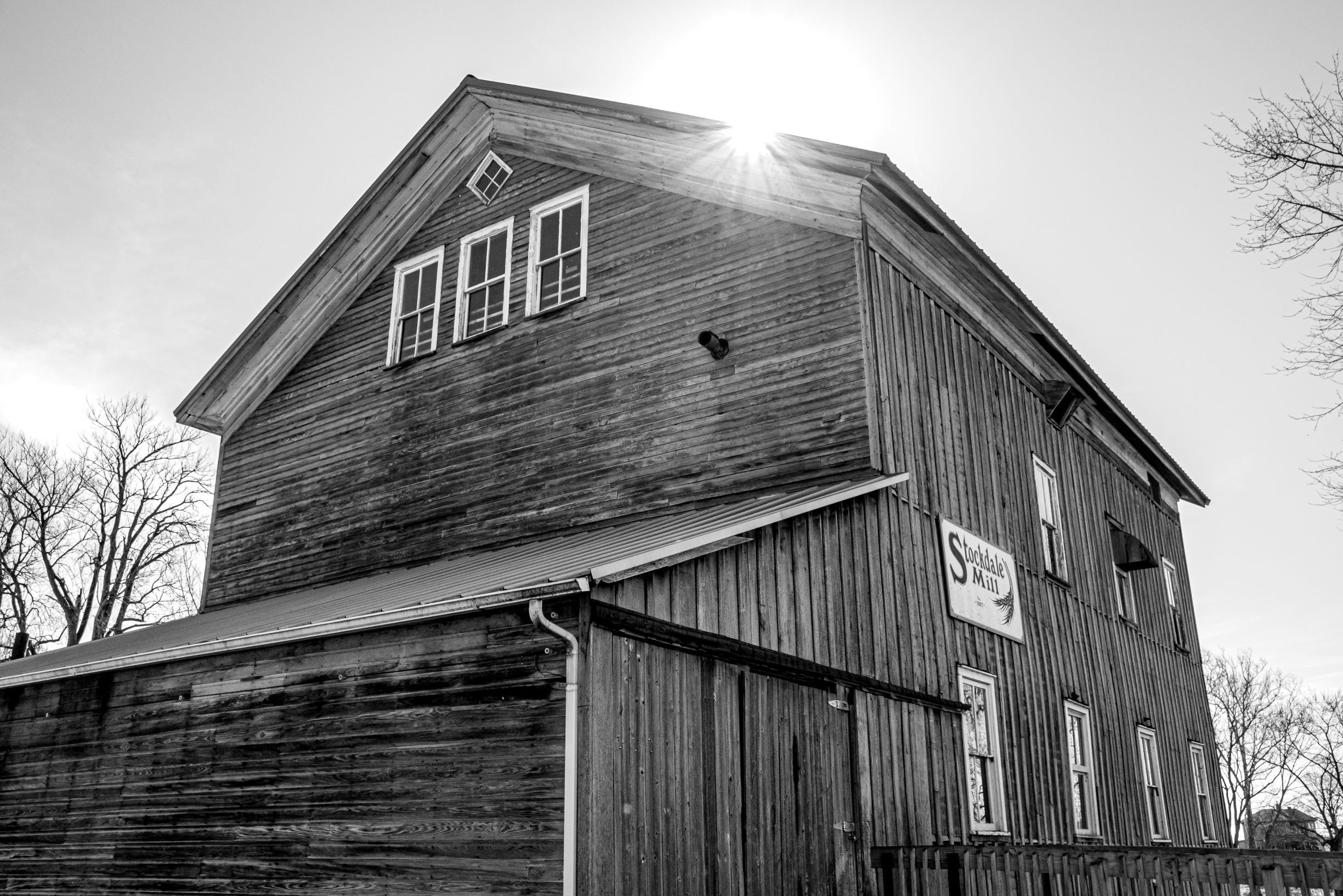 Stockdale Mill in Roann Indiana Black and White Etsy