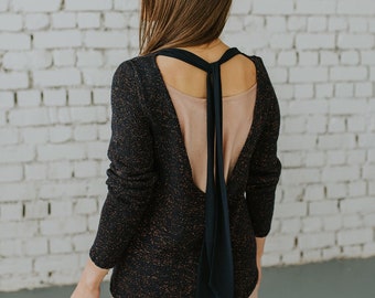 Open Back Sweater - Etsy