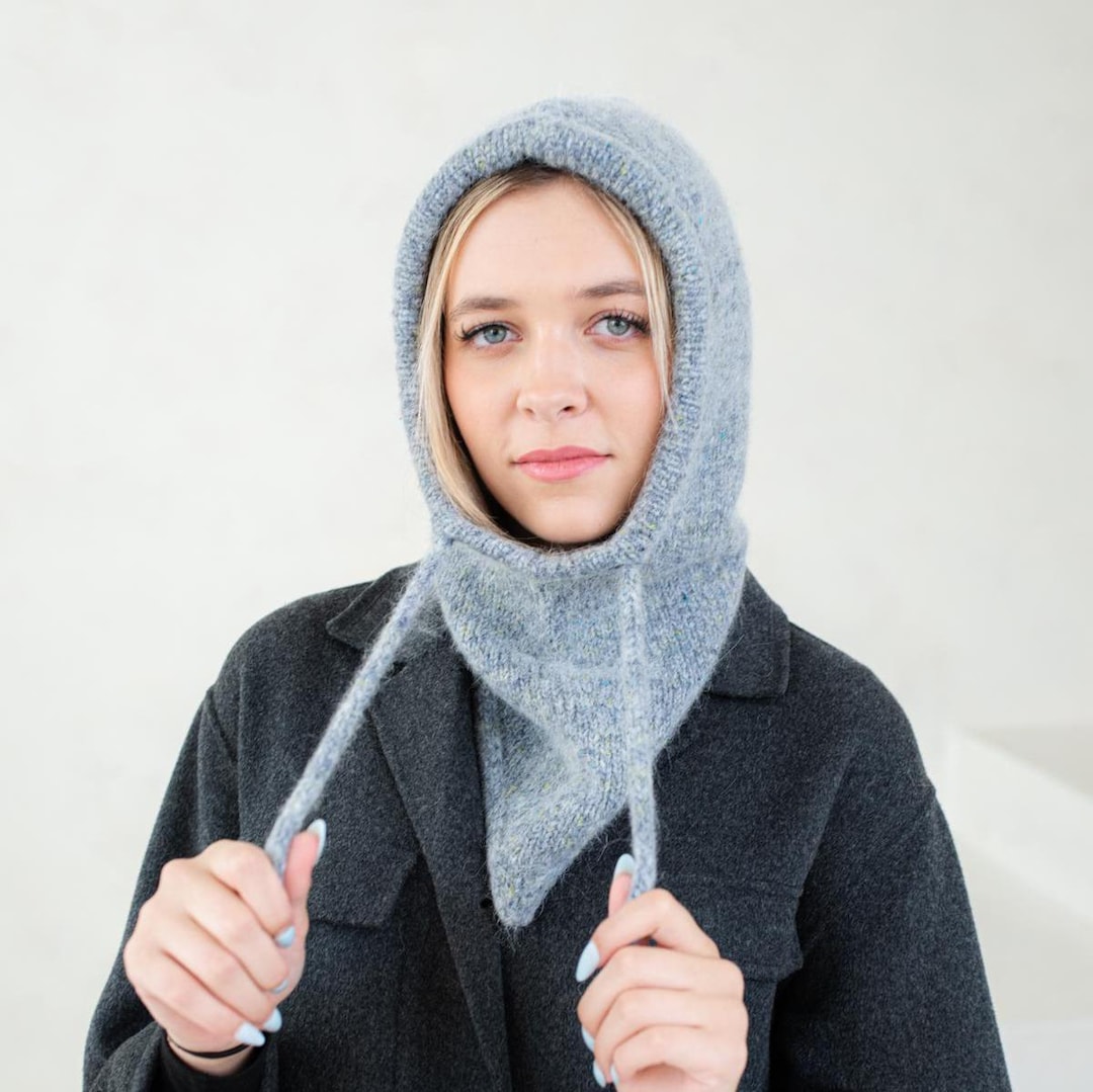 Knit Balaclava, Knit Headwear, Hooded Cowl, Balaclava Hat