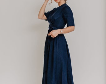 Navy Maxi Dress | Etsy