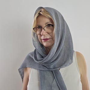 Turban headwrap, Head covering Linen for her, Summer Bandana, Headscarf for summer, Boho Knitted Bandana head, Multifunctional accessories