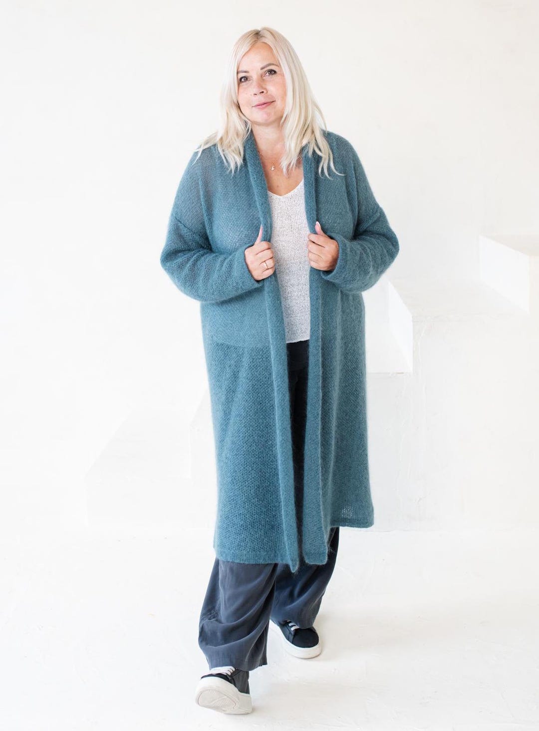 Belted Cardigan Merino Wool Longline Cardigan Belted Wrap Cardigan
