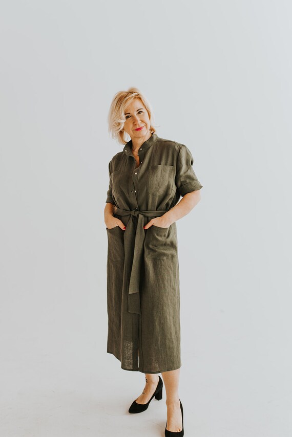 Khaki military 2025 style dress